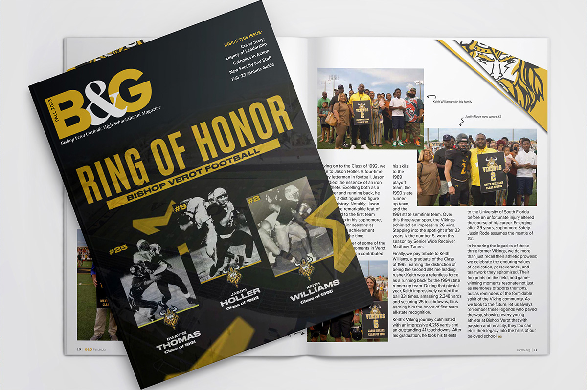 Bishop Verot Catholic High School's Alumni Magazine - B&G Magazine